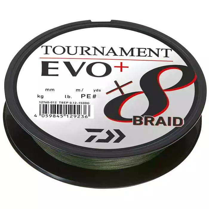 Daiwa Tournament X8 Braid EVO+ 0,08 Mm 4,9 Kg 900 Meter DG