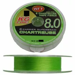WFT KG 8.0 Superbraid 0,14 Mm 19 Kg 600 Meter Chartreuse